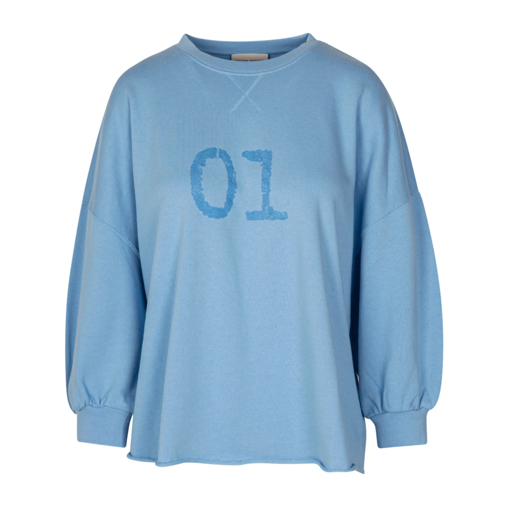Semicouture Katoenen Sweatshirt Maria L Blue Dames