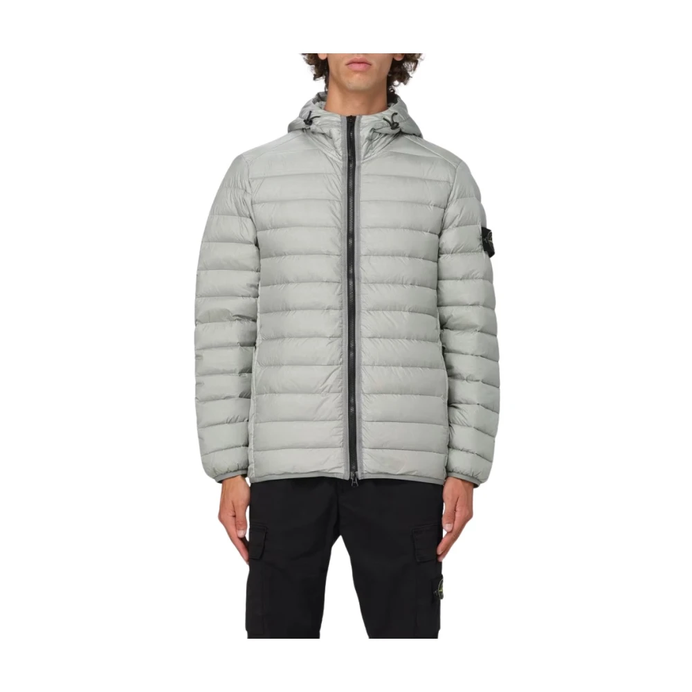 Stone Island Gray Down Jacket - Male - Down Jackets - M - Jackets