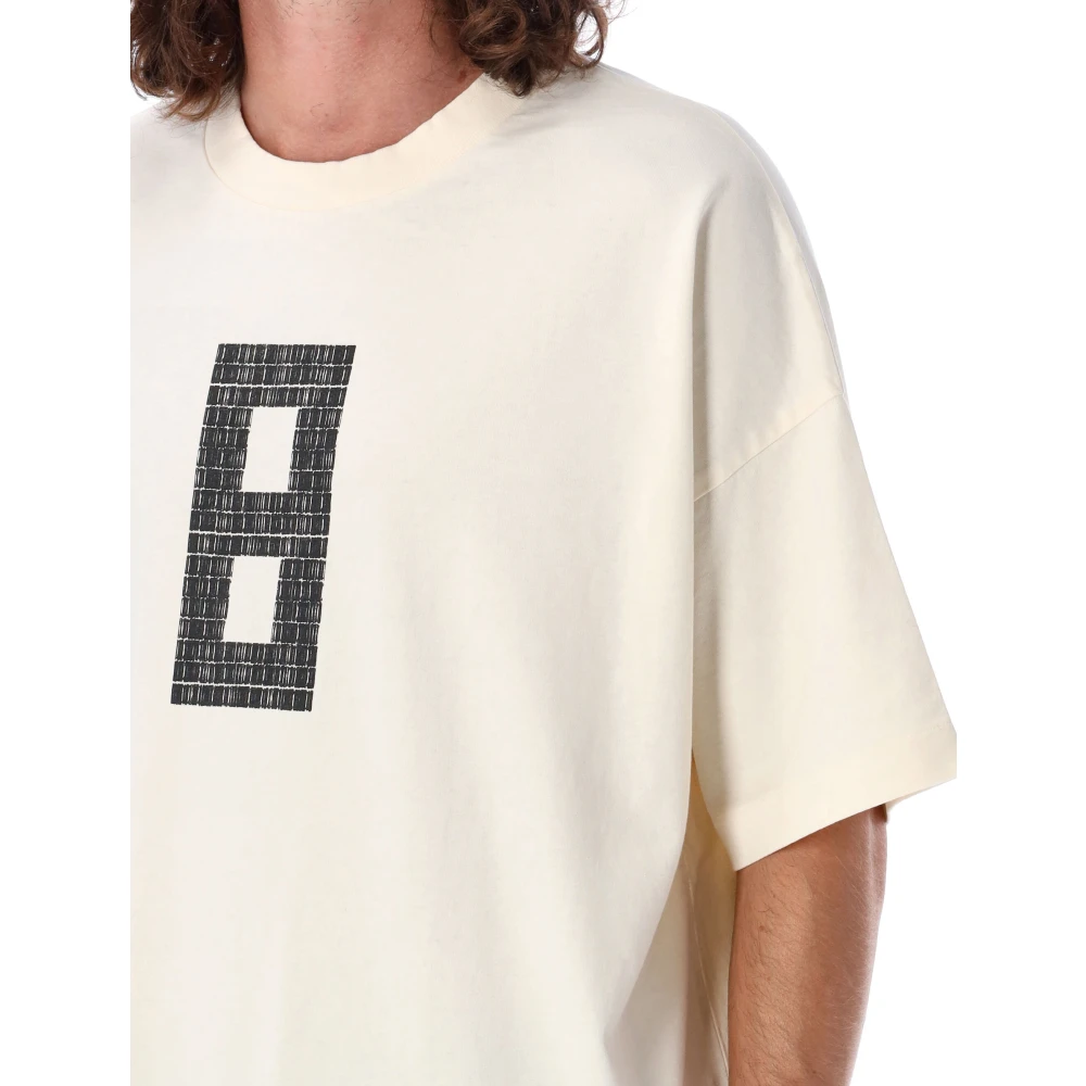 Fear Of God Crème Grafisch T-shirt Oversized Pasvorm Beige Heren