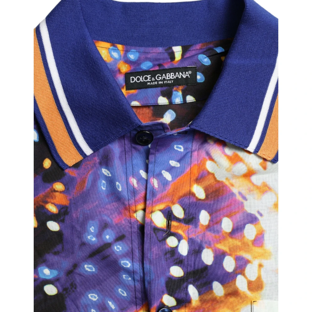 Dolce & Gabbana Luminarie Print Katoenen Casual Shirt Multicolor Heren