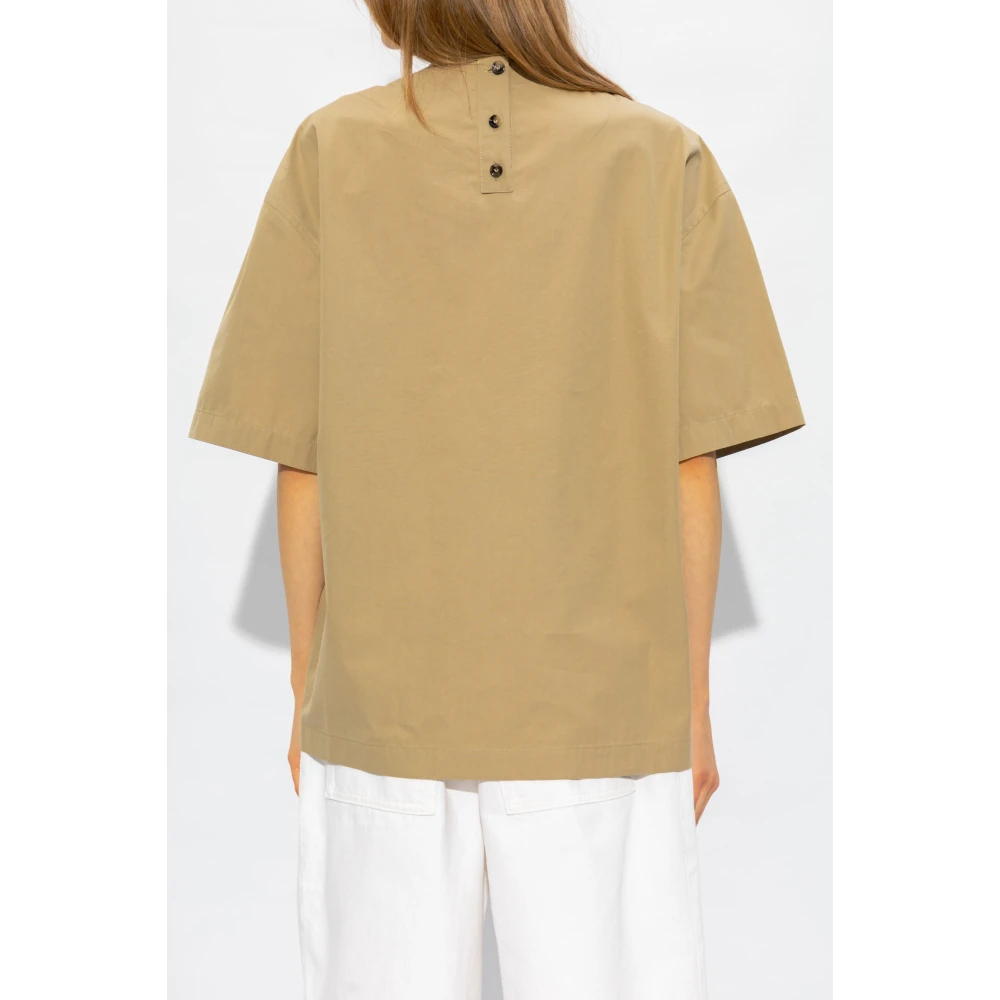 Bottega Veneta Ruimvallend T-shirt Beige Dames