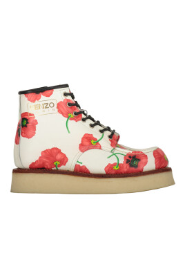 floral-print-leather-ankle-boots