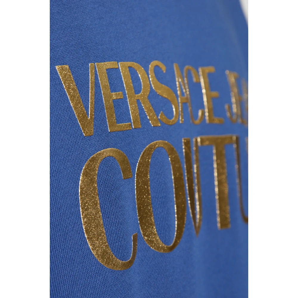 Versace Jeans Couture Sweatshirt met logo Blue Heren