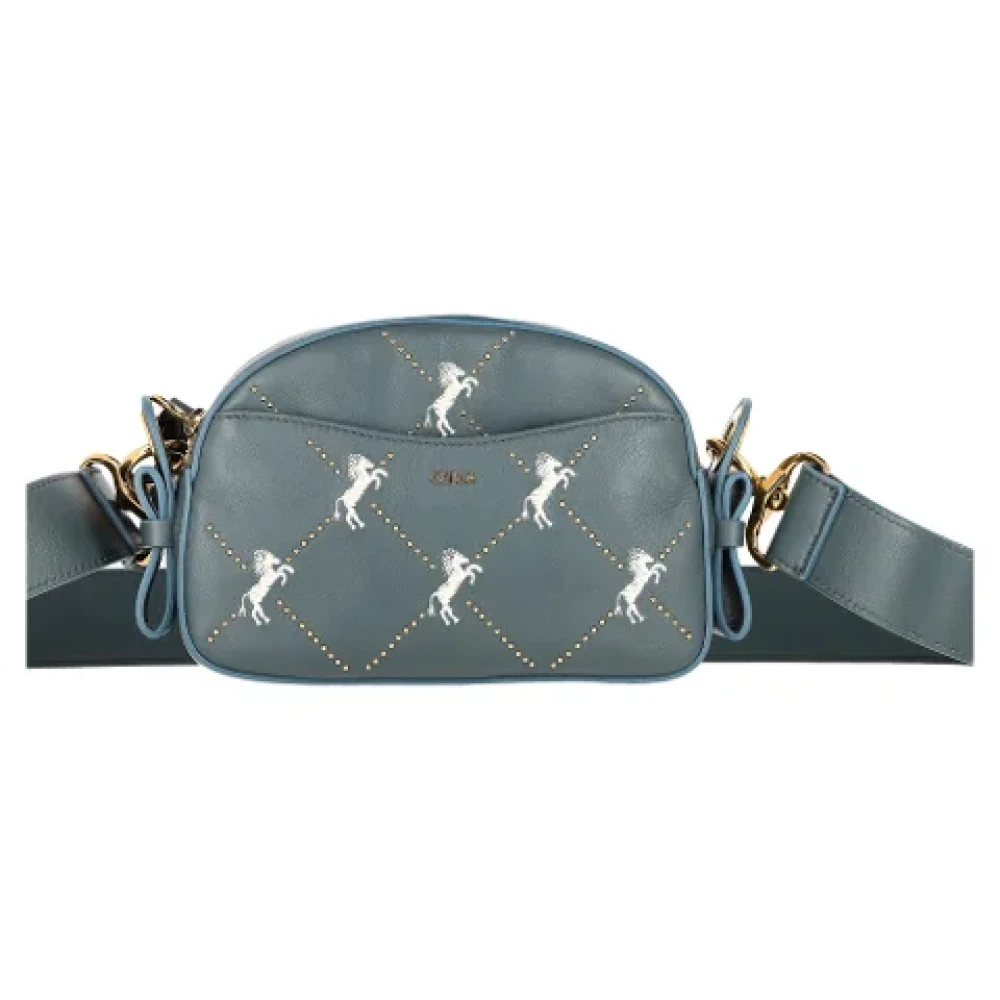 Chloé Pre-owned Leather crossbody-bags Blue Dames