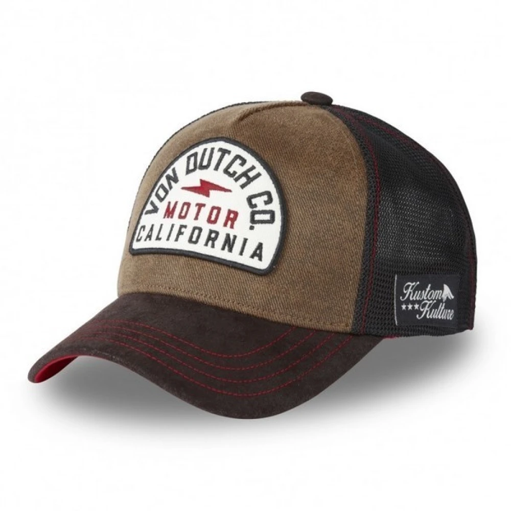 Von Dutch Bruin Leren Truckerpet Brown Heren