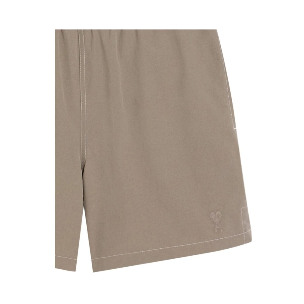 Ami Paris Ash Grey Beachwear Elastische Taille Gray Heren