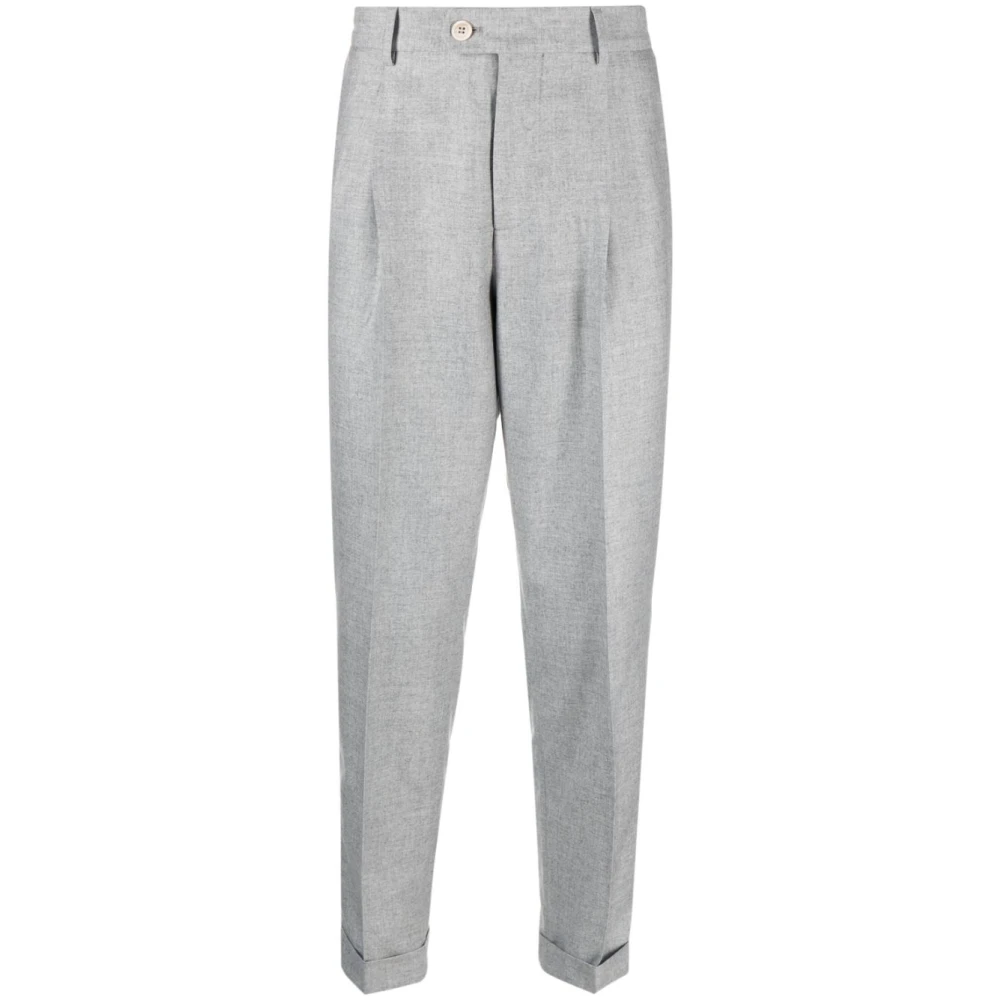 BRUNELLO CUCINELLI Grijze Broek Elegante Stijl Gray Heren