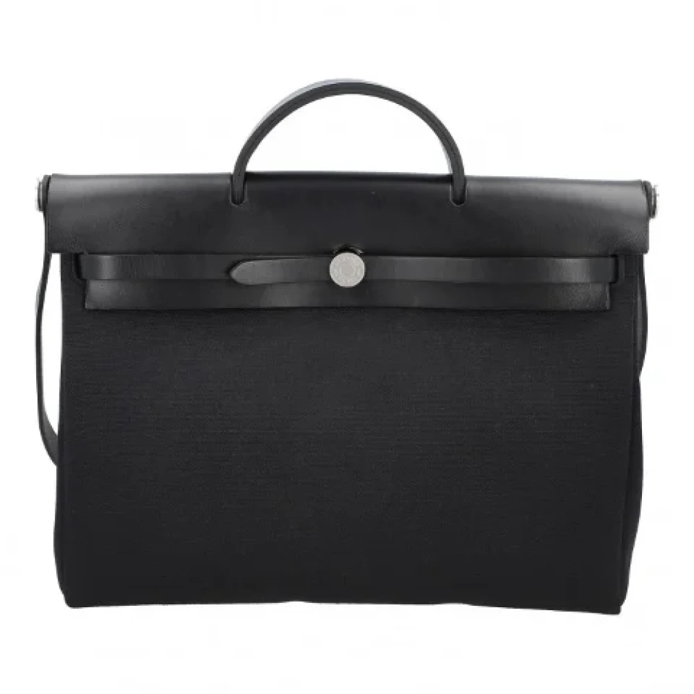 Hermès Vintage Pre-owned Fabric handbags Black Dames
