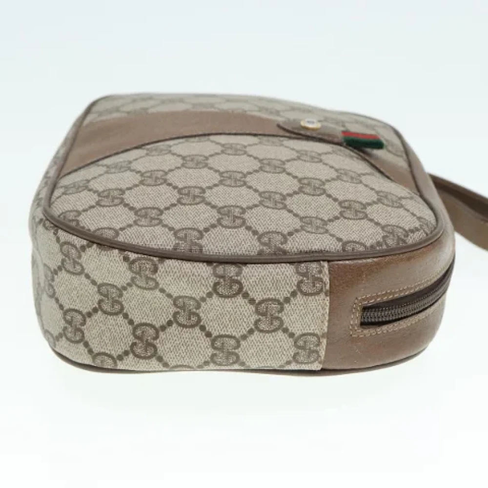 Gucci Vintage Pre-owned Leather clutches Beige Dames