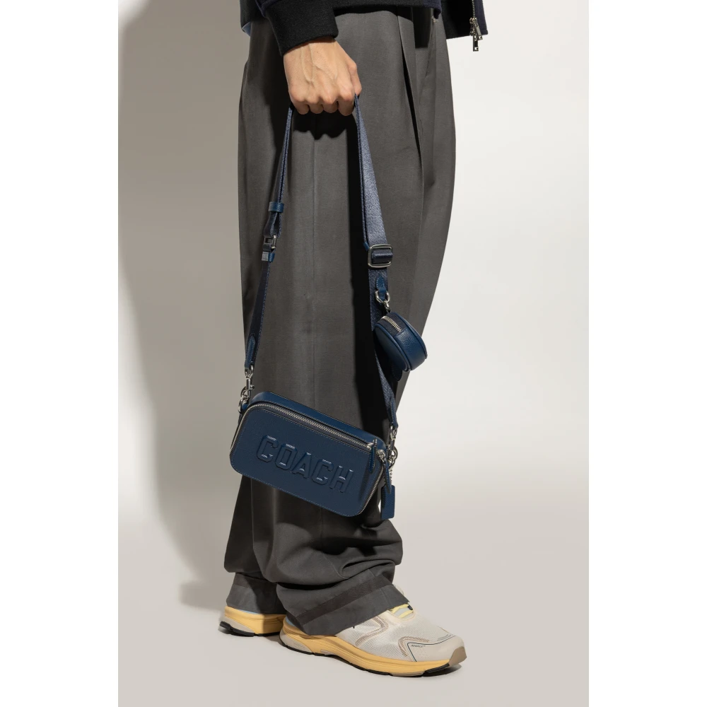 Coach Schoudertas Charter Slim Blue Heren