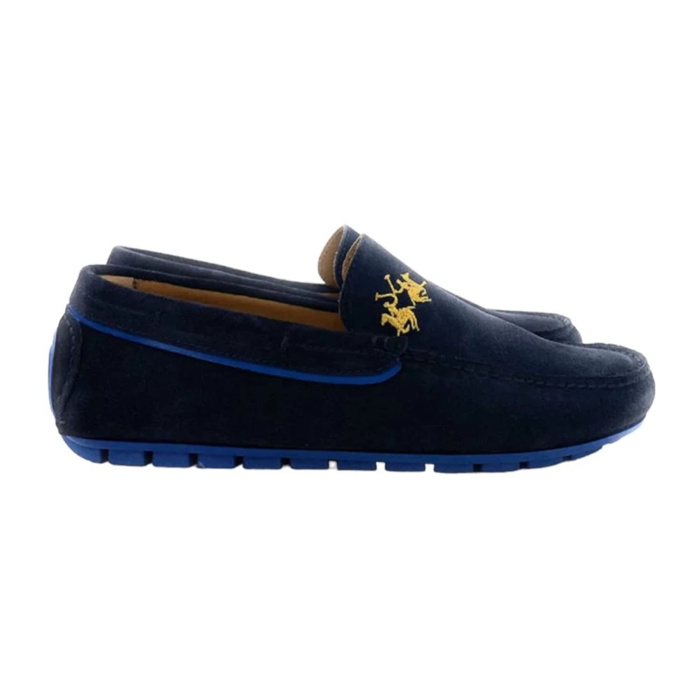La Martina Men's Blue Loafers Stylish Model