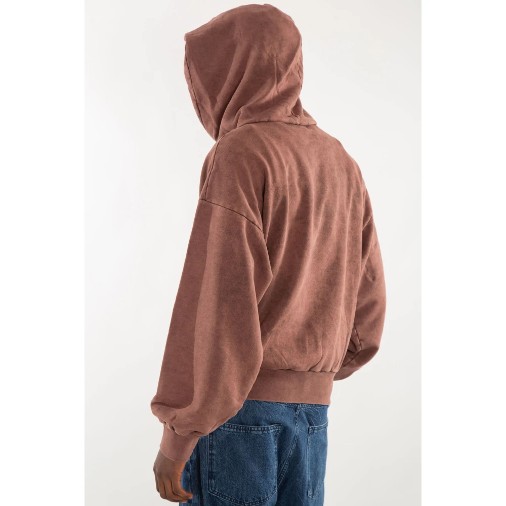 Garment Workshop Marmeren was hoodie Red Heren