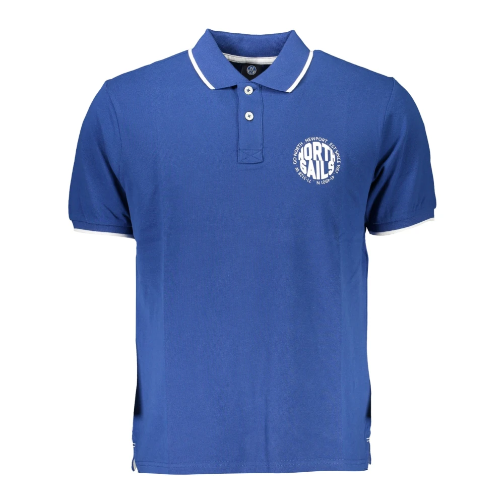 North Sails Blauw Polo Met Korte Mouwen Blue Heren