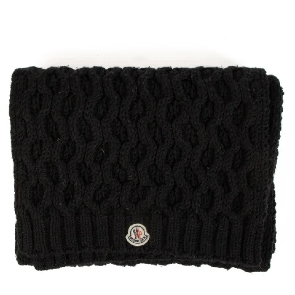 Moncler Pre-owned Fabric scarves Black Dames