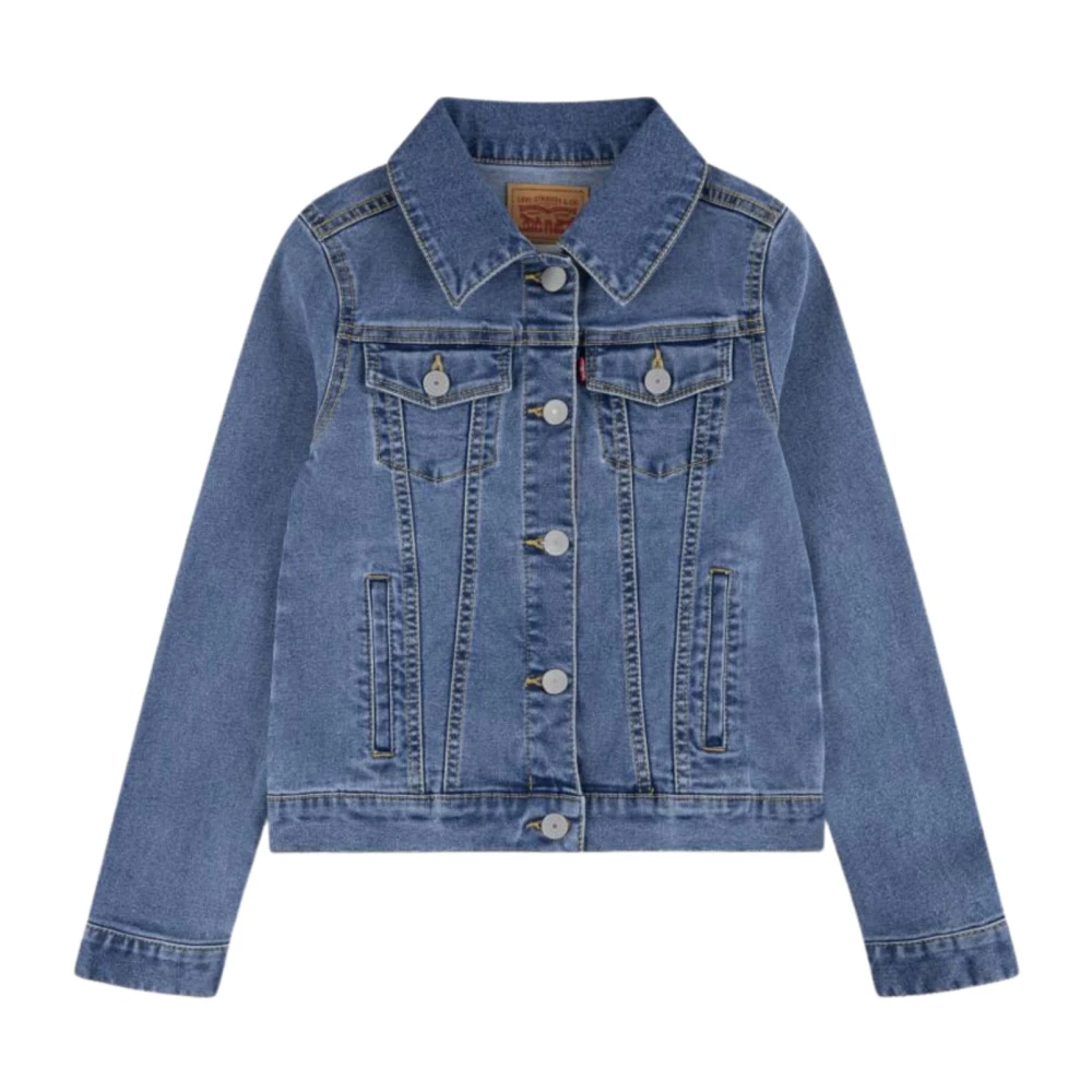 Levi's Girls Blue Light Jackets, 8 Y, Stretch Trucker Jacket