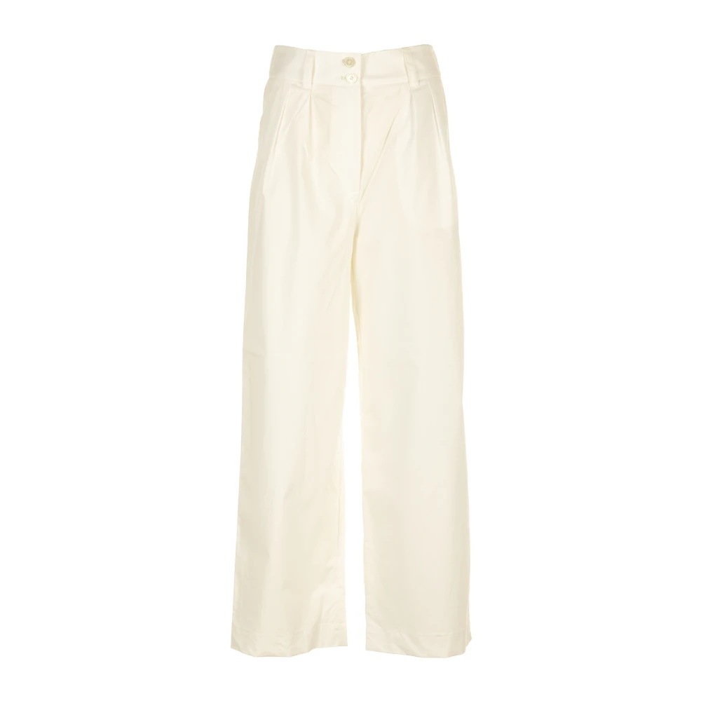 Woolrich Wide Trousers White Dames