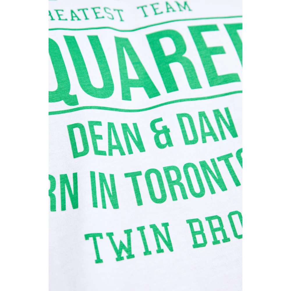 Dsquared2 Bedrukt T-shirt White Heren