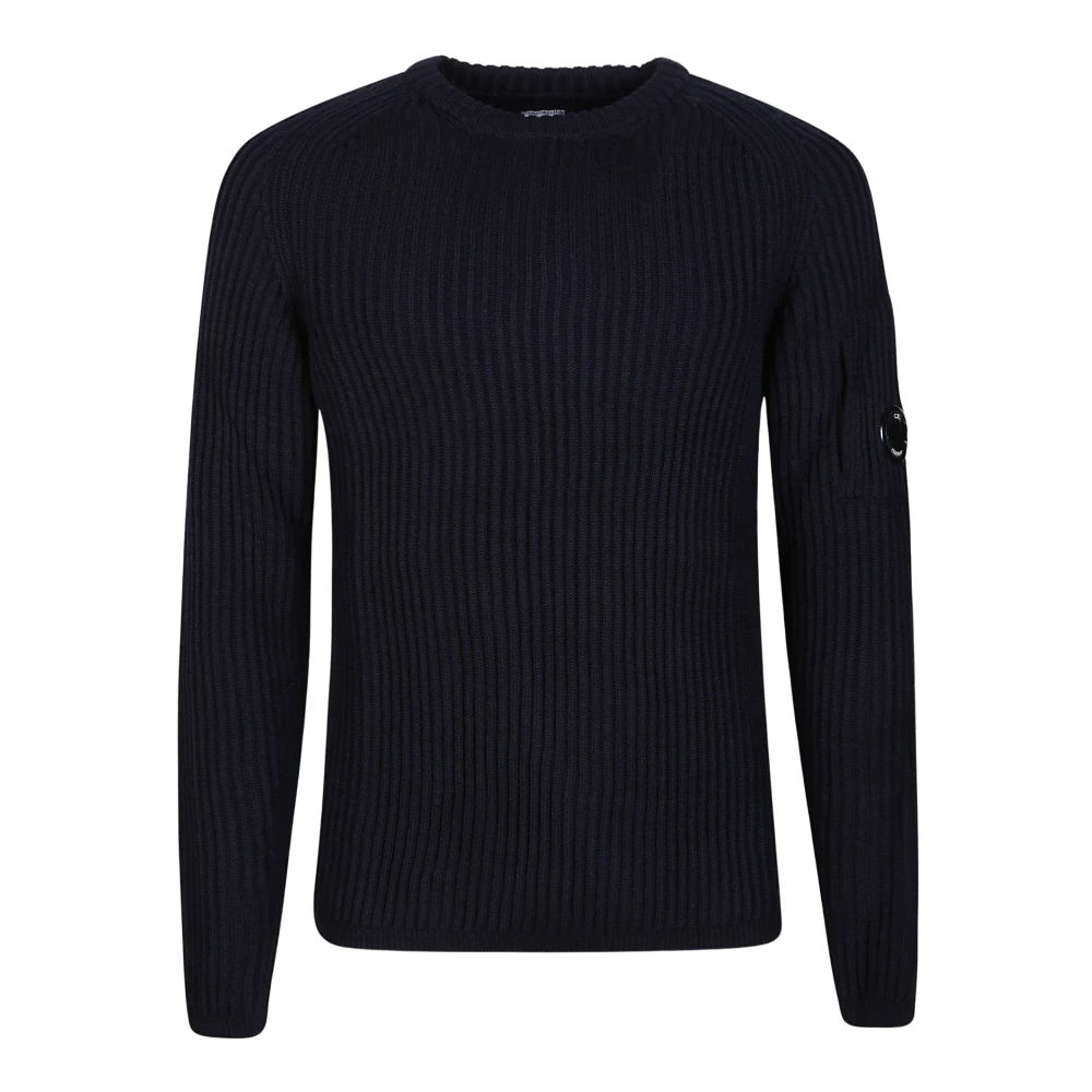 C.P. Company Total Eclipse Re-Wool Sweater Blue Heren