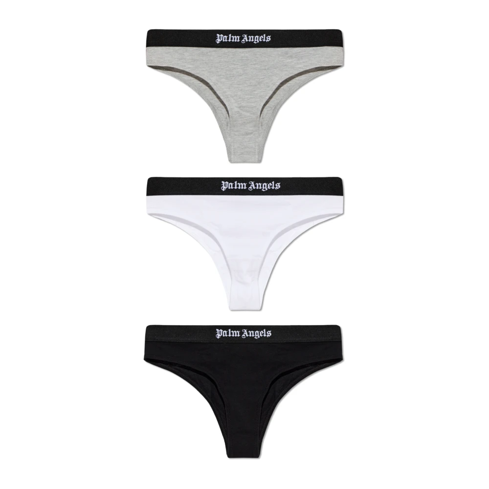 Palm Angels - Pack De Tres Calzoncillos De Algodón - Underwear - Mujer - Blanco - S
