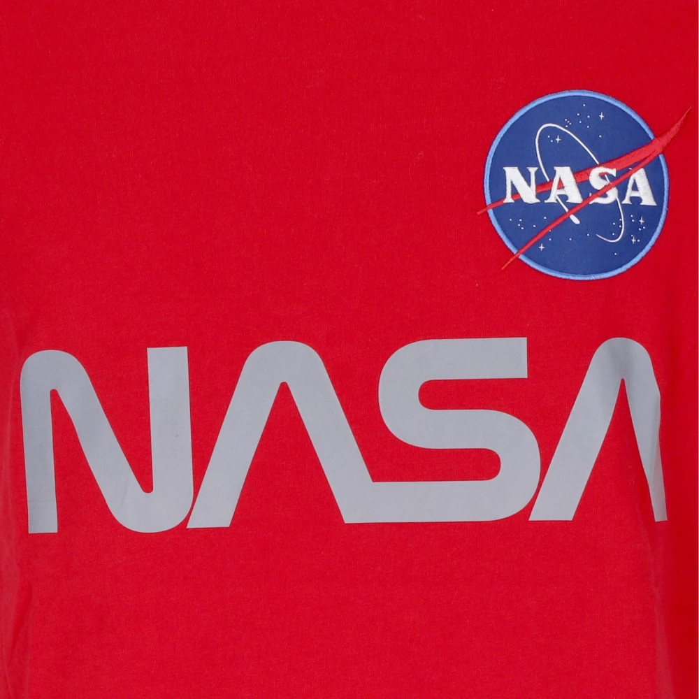 alpha industries Reflecterend Nasa T-shirt Rood Red Heren