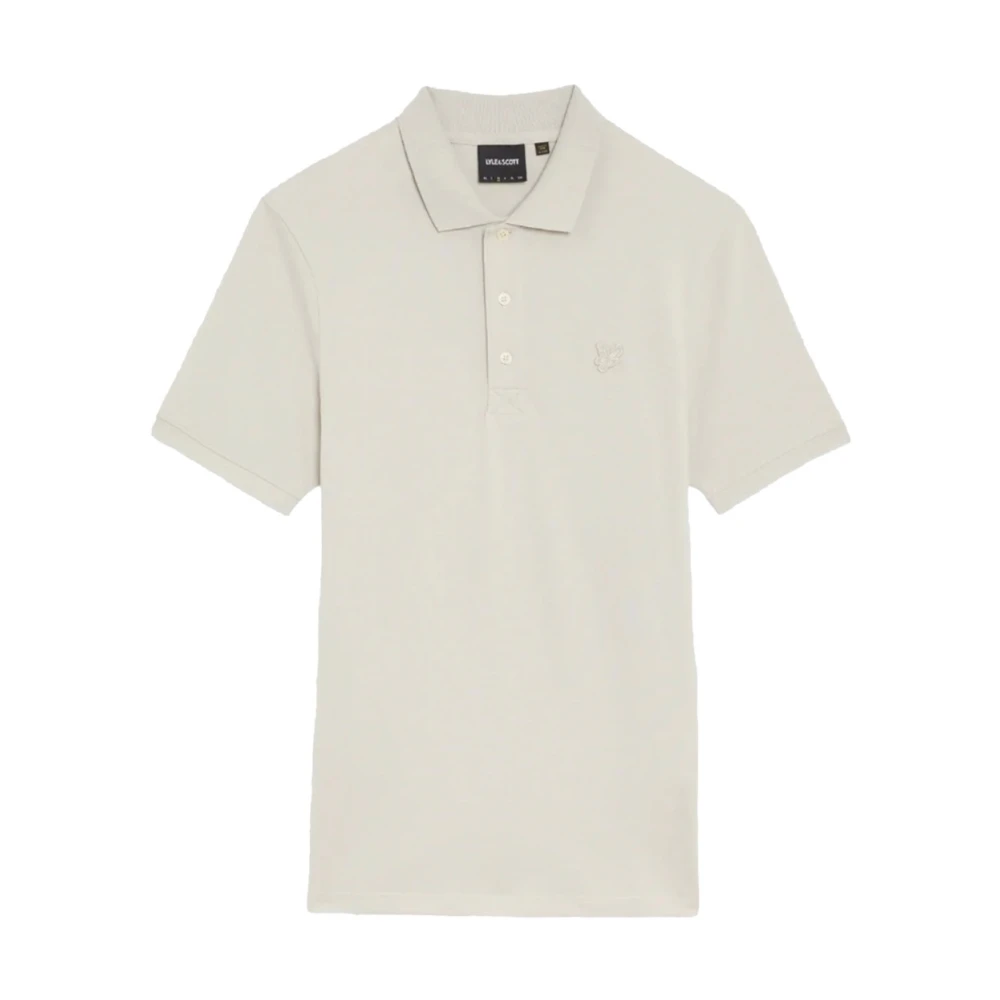 Lyle & Scott Tonal Eagle Polo Shirt i Beige Beige, Herr