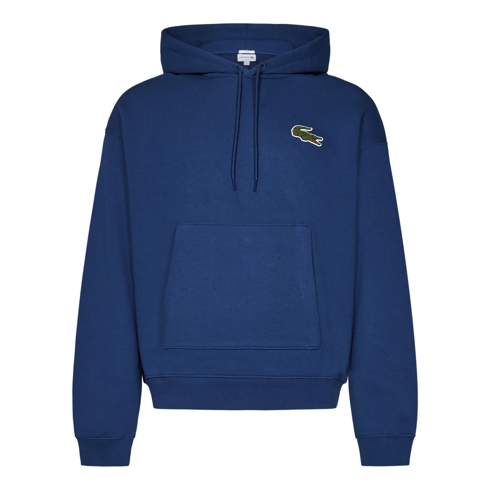 Lacoste Blauwe Krokodil Badge Hoodie Blue Heren