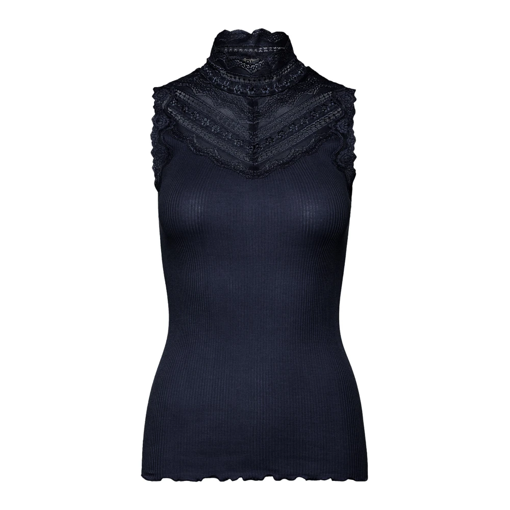 Rosemunde Vrouwelijke Kant Top Navy Blue Dames