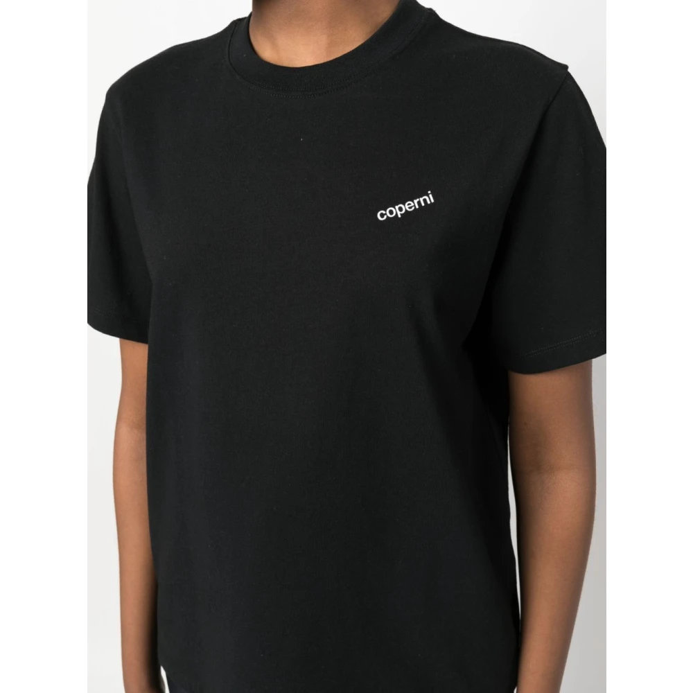 Coperni Logo Boxy Gebreide Top Black Dames