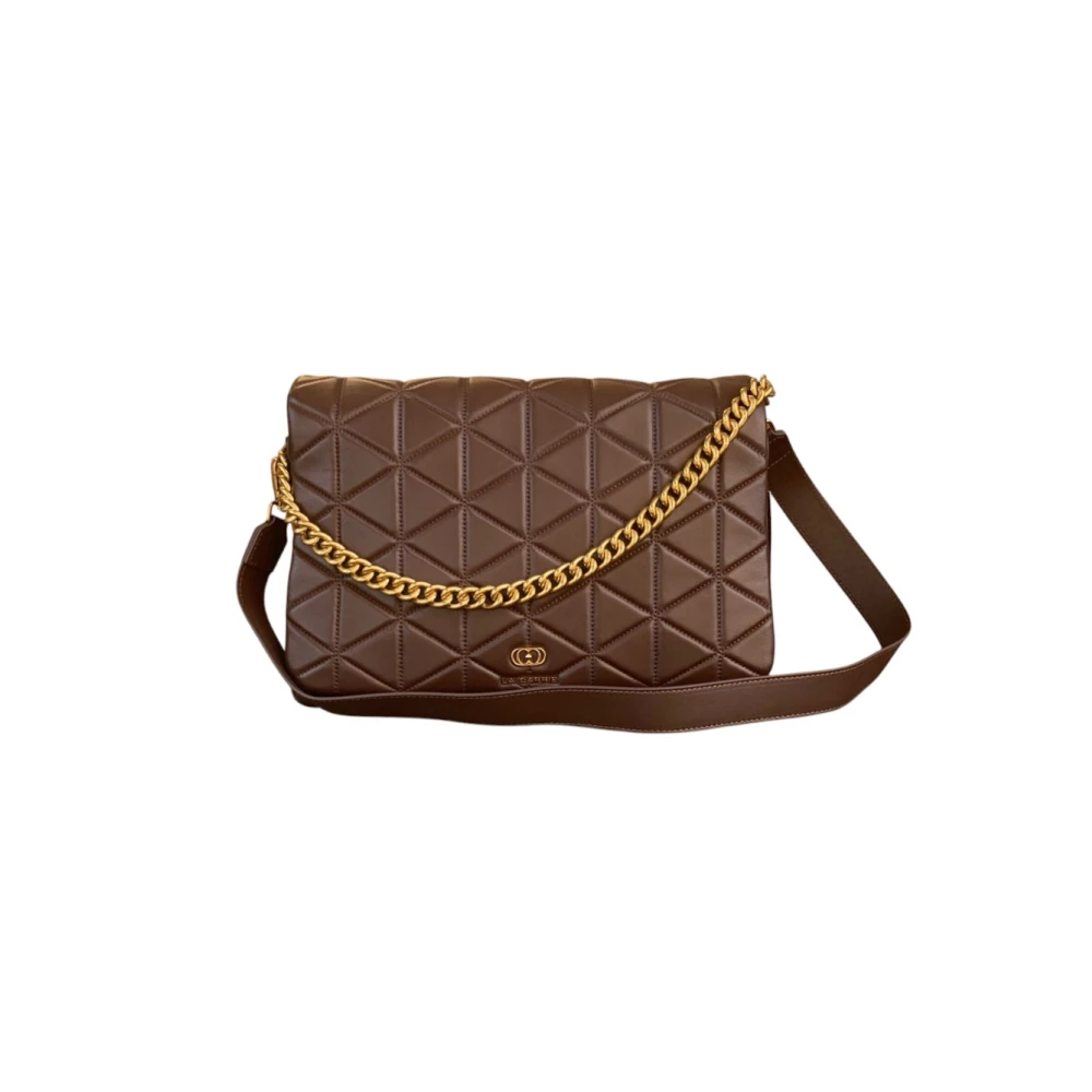 La Carrie Stijlvolle Leren Tas Brown Dames