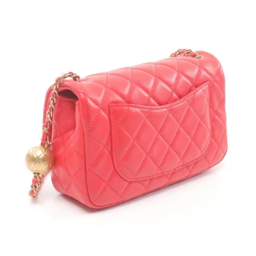Chanel Vintage Pre-owned Leather shoulder-bags Red Dames