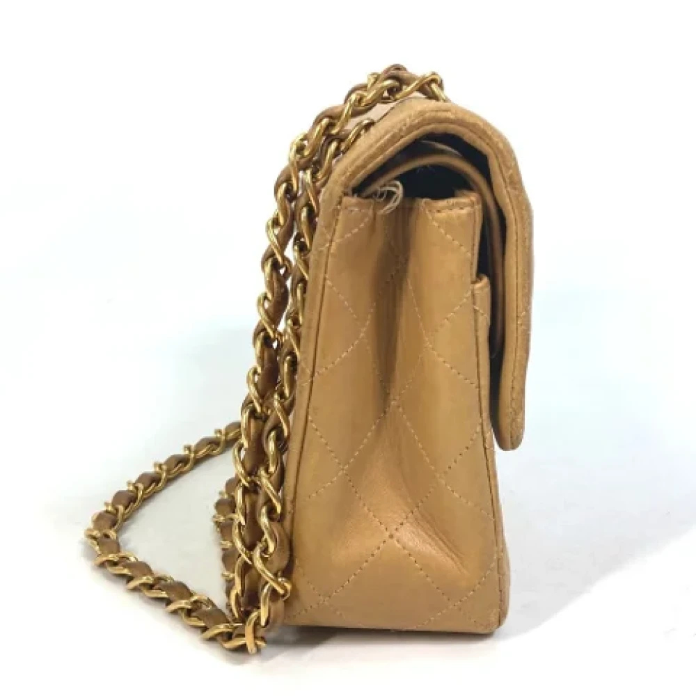 Chanel Vintage Pre-owned Leather chanel-bags Beige Dames