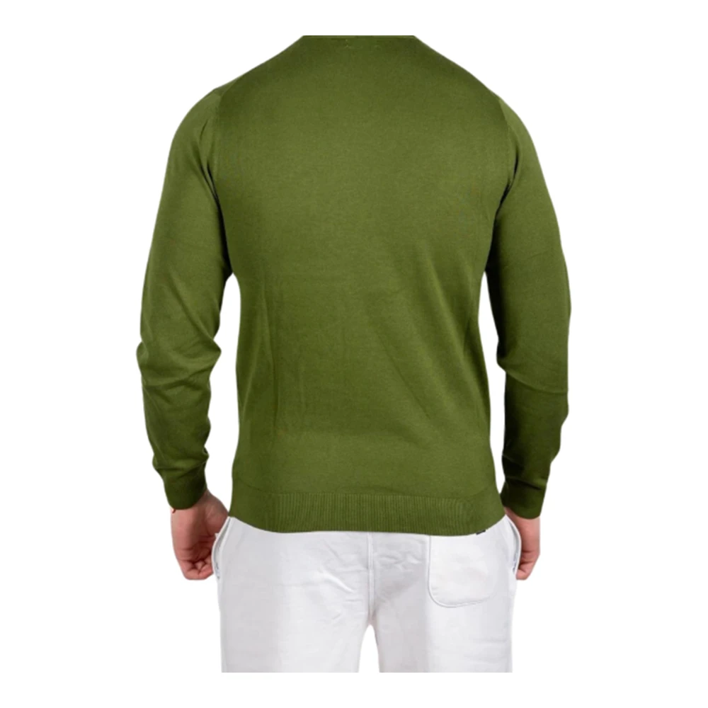 Sun68 Solide Ronde Hals T-shirt (Donkergroen) Green Heren