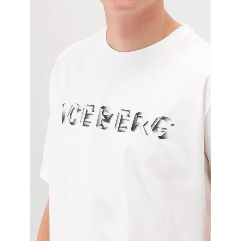 Iceberg 3D Logo Branding T-shirt White Heren