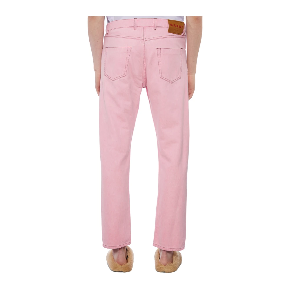Marni Denim Jeans Pink Heren