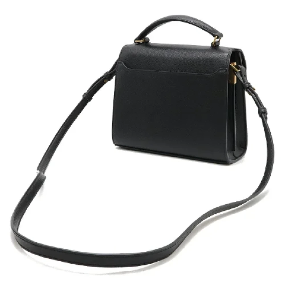 Yves Saint Laurent Vintage Pre-owned Leather handbags Black Dames
