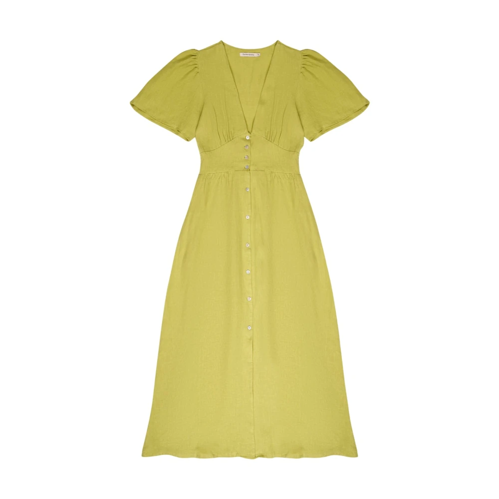 The New Society Hera Jurk Palm Yellow Dames