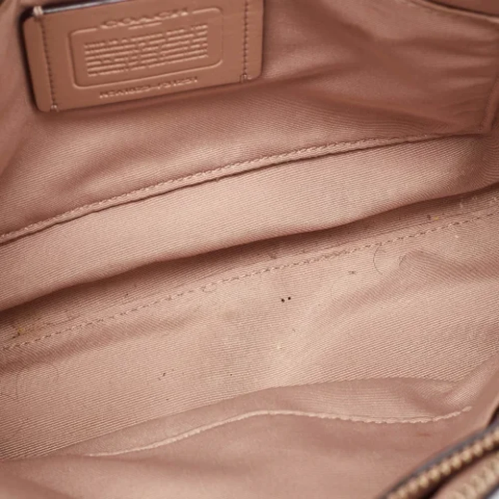 Coach Pre-owned Leather handbags Orange Dames