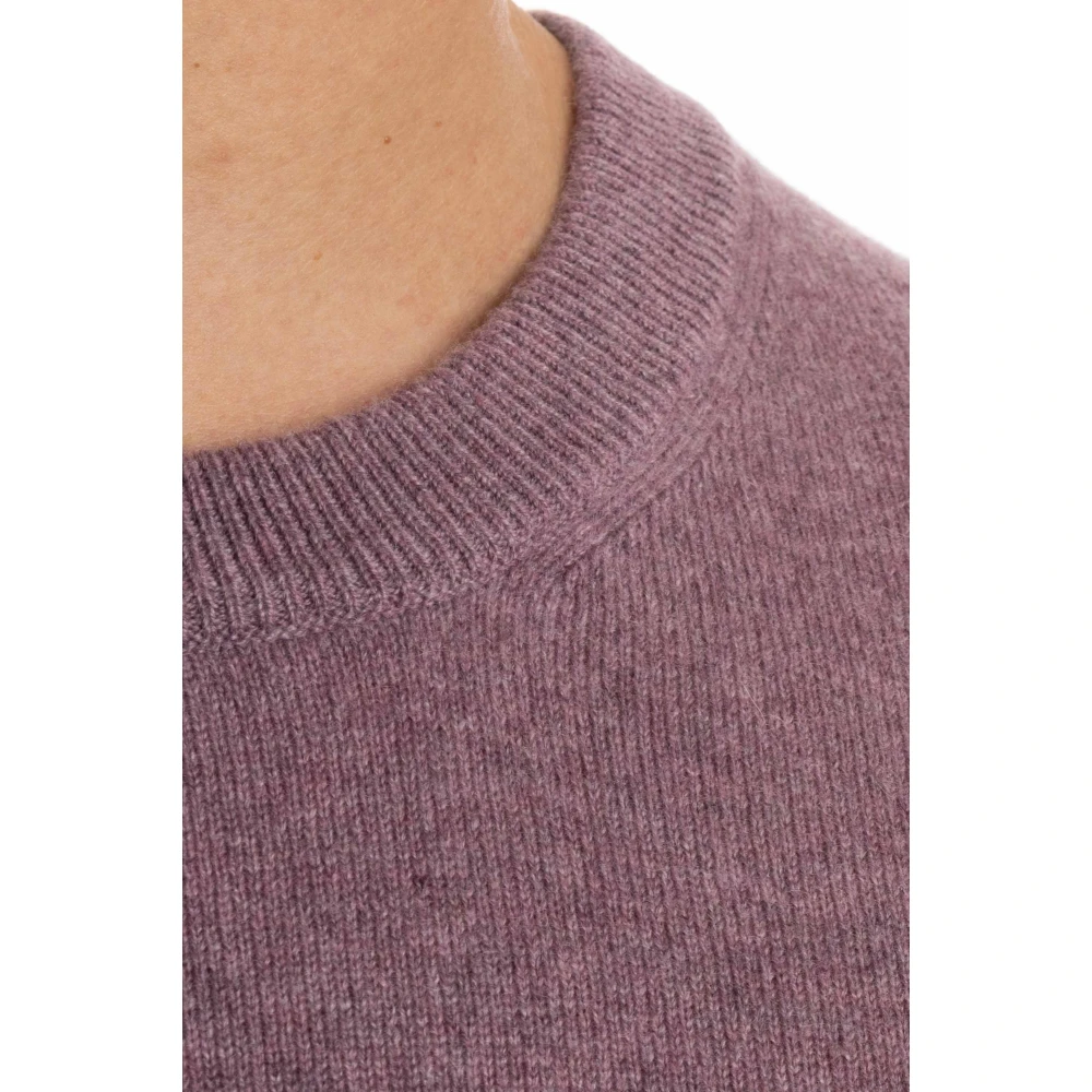 BRUNELLO CUCINELLI Zuivere Kasjmier Crewneck Sweater Purple Heren