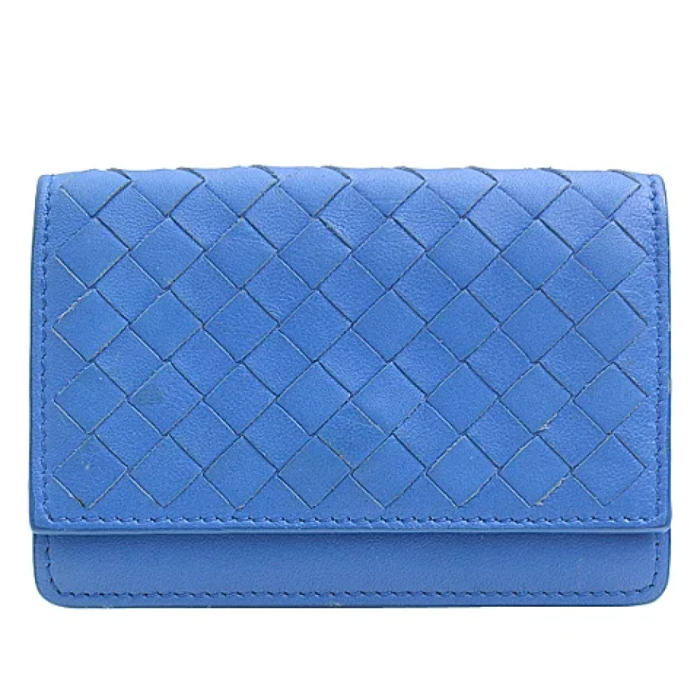 Bottega Veneta Vintage Pre-owned Leather wallets Blue Dames