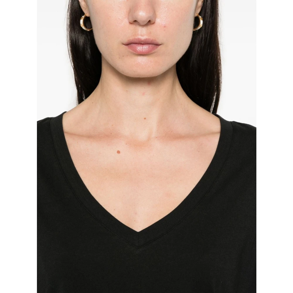 allude Zwarte T-shirts en Polos Black Dames