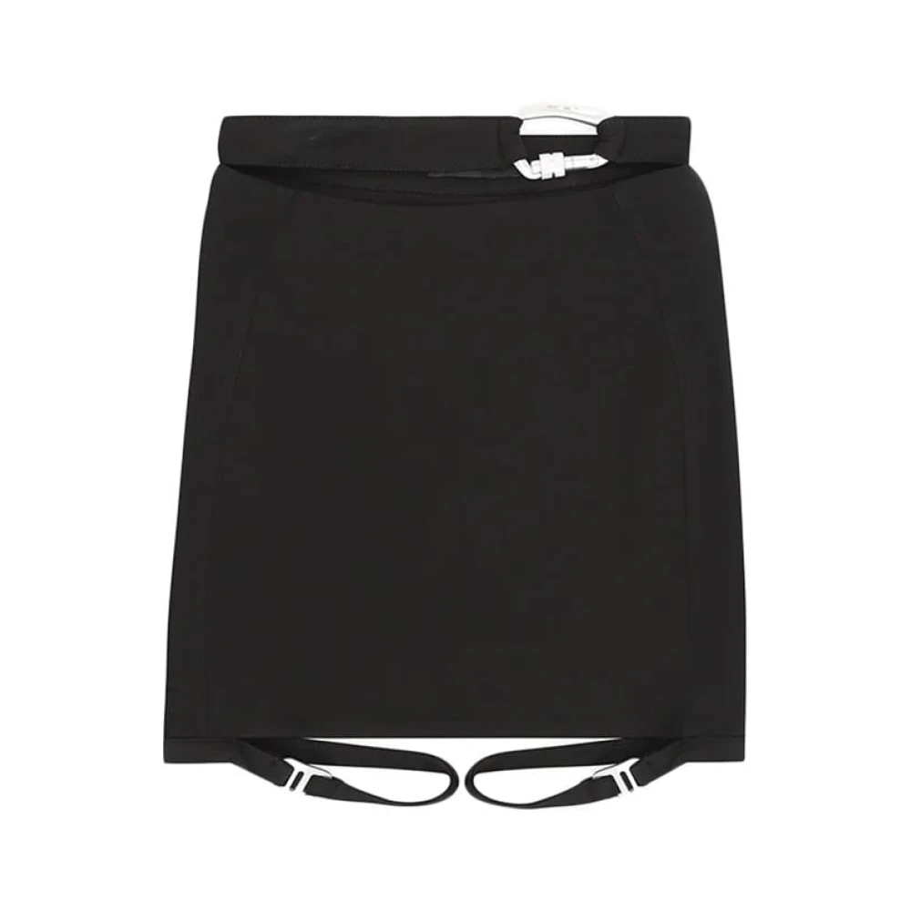 Heliot Emil Xerces Jersey Rok met Karabijnhaak Detail Black Dames