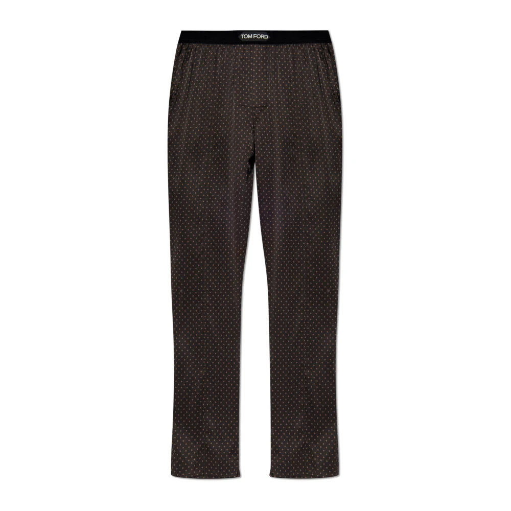 Tom Ford Men's Brown Silk Pajama Bottoms - Pyjamas - S - Nightwear & Lounge