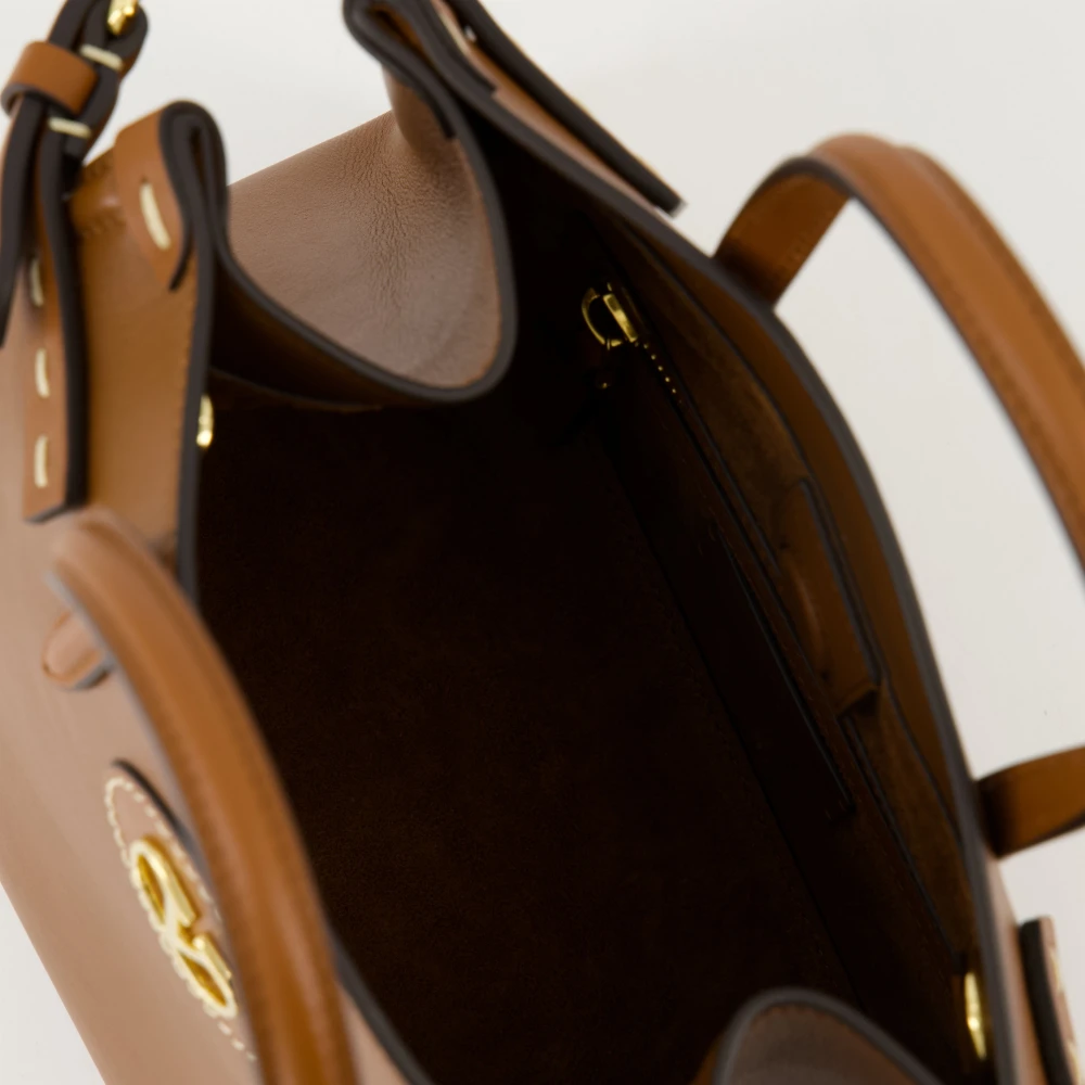 Valentino Garavani Bruin lederen Antibes tote tas Brown Dames