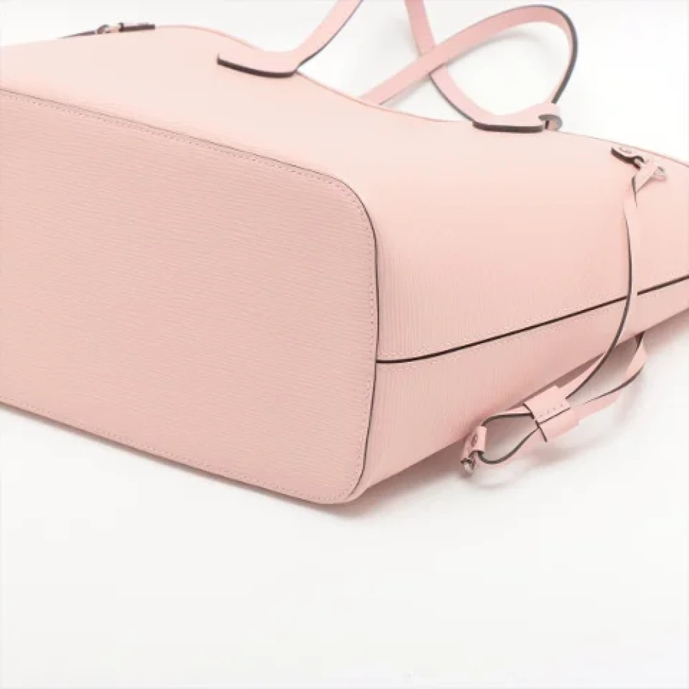 Louis Vuitton Vintage Elegante Roze Leren Neverfull MM Pink Dames