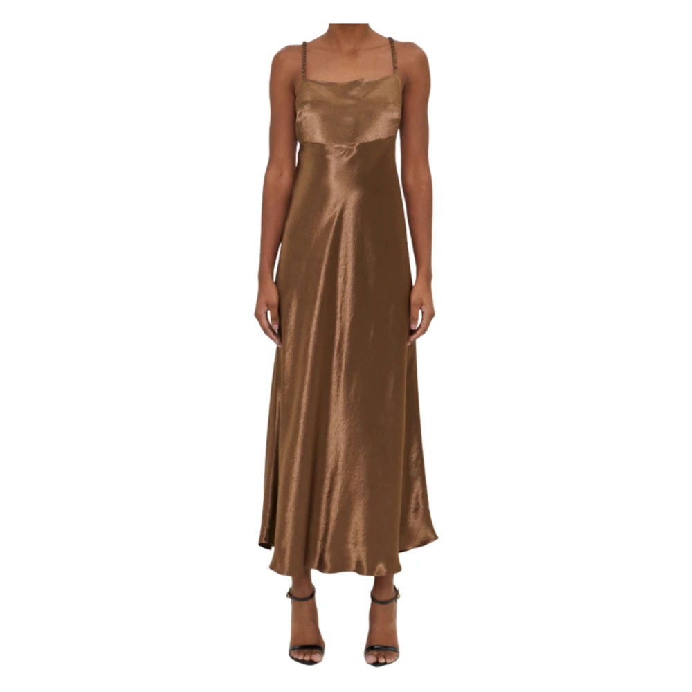 Max Mara Elegante Bruine Jurken Baden Brown Dames