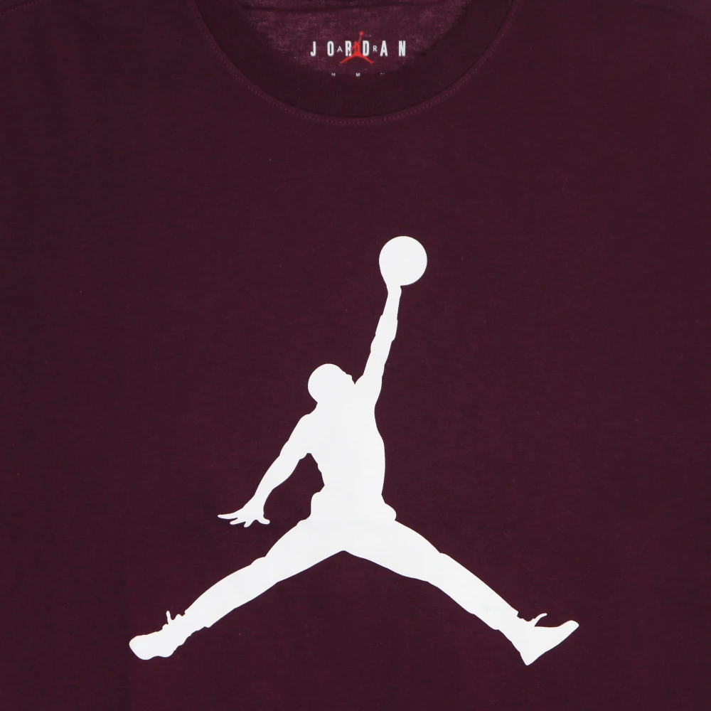 Jordan Crew Neck T-shirt Bordeaux Wit Brown Heren