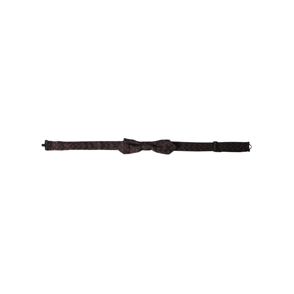Dolce & Gabbana Men's Brown Patterned Silk Bow Tie Papillon
