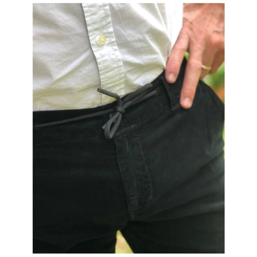 Mason's Cargo Velours Broek Black Heren