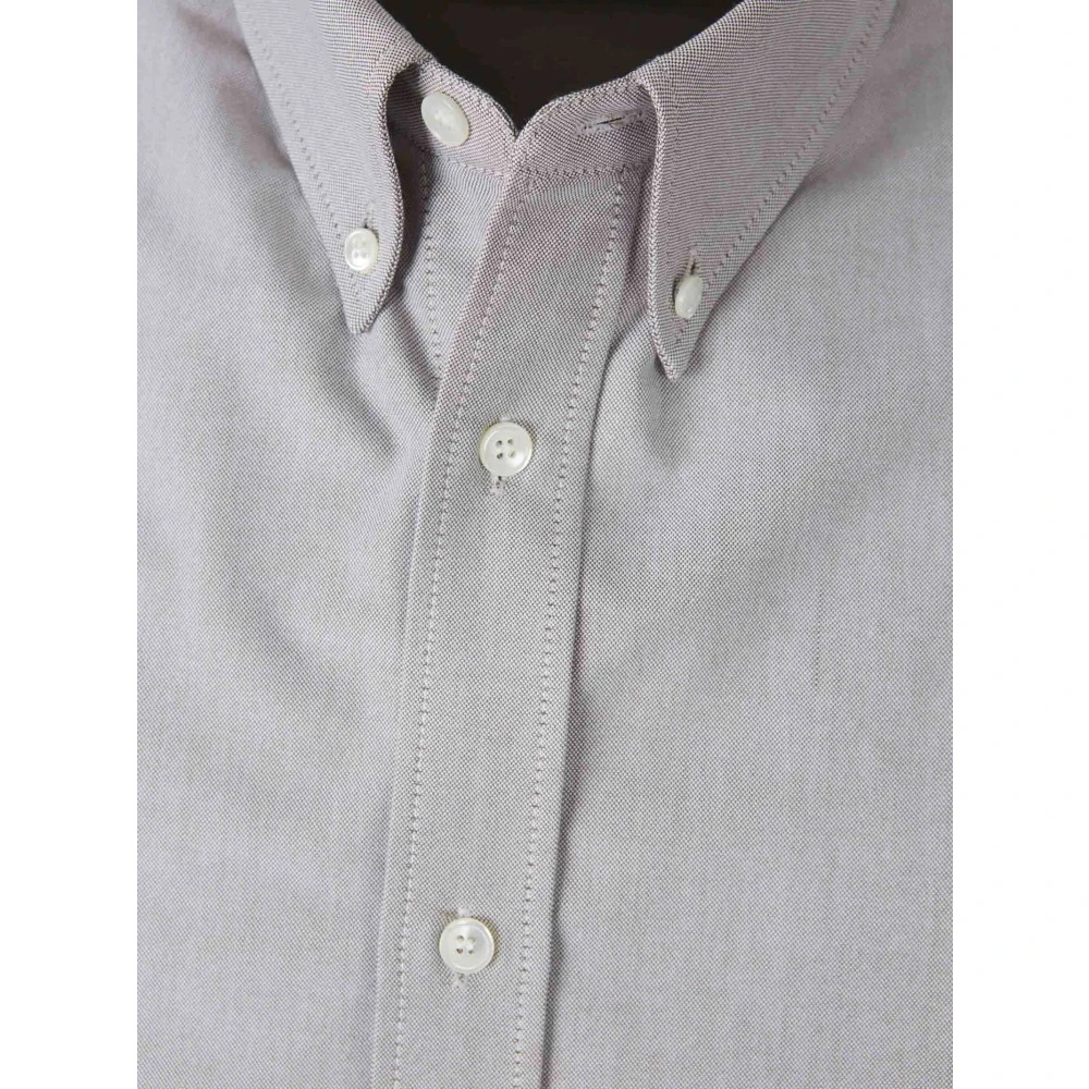 Ami Paris Grijze Katoenen Overhemd met Hart Monogram Gray Heren