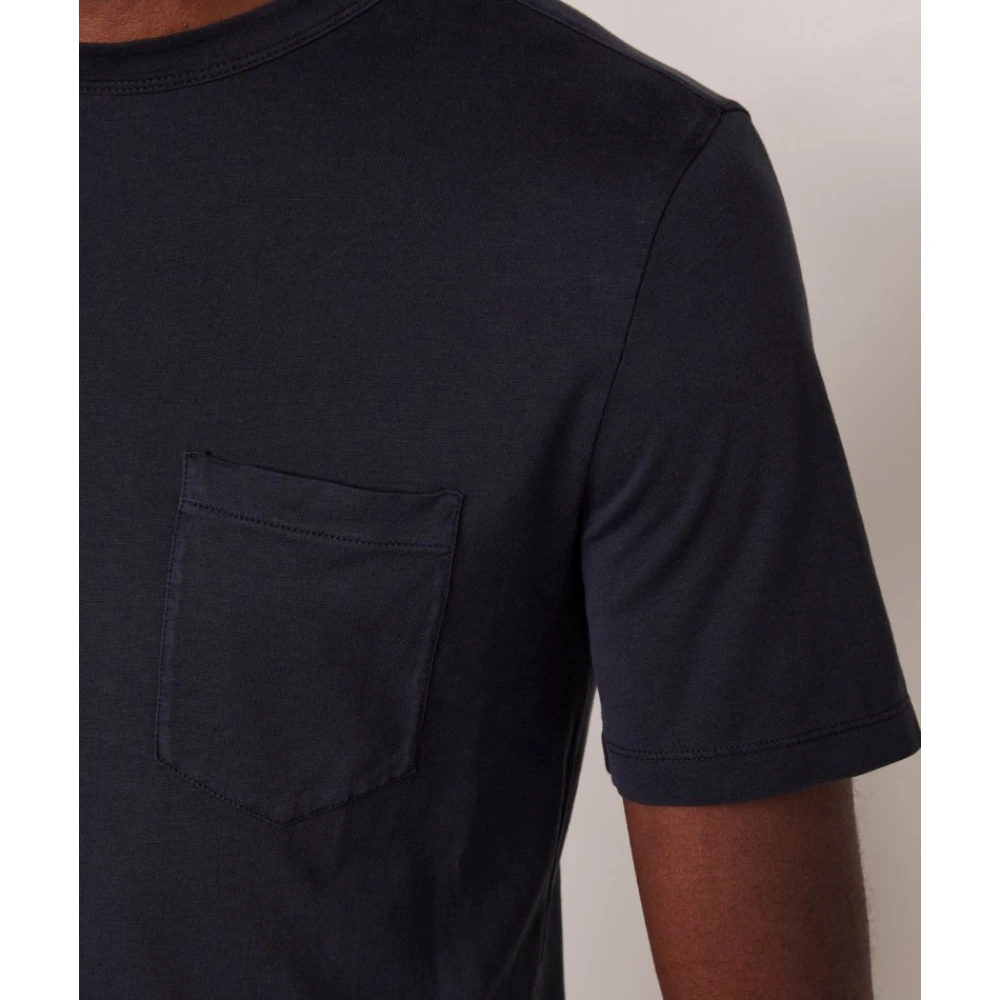 Officine Générale Korte mouw zak T-shirt Black Heren
